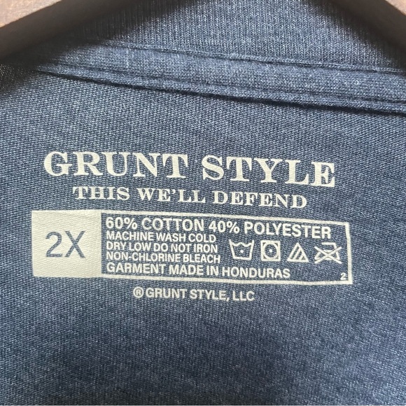 Grunt Style Silent Night Graphic T-Shirt Midnight Navy 2X - Picture 5 of 5